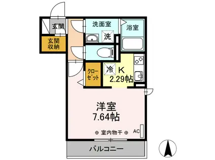 POLARIS(1K/3階)の間取り写真