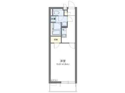 クレイノシャンティ浦和(1K/1階)の間取り写真