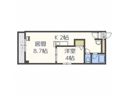 FOREVER6.7(1LDK/5階)の間取り写真