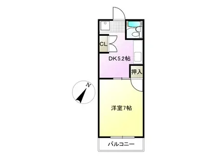 ニュー井上ハイツI(1DK/3階)の間取り写真