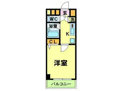 渋谷ウエスト(1K/2階)の間取り写真