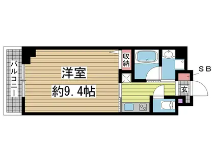 STEADY・三宮(1K/2階)の間取り写真