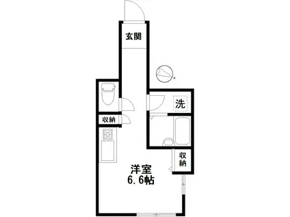 ルミウス下北沢(ワンルーム/1階)の間取り写真