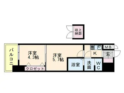 ORIENT BLD NO.86(2K/8階)の間取り写真