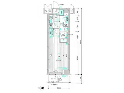 メインステージ蒲田VIIアイディアル(1K/2階)の間取り写真