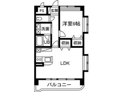 マンションエスポワール(1LDK/3階)の間取り写真