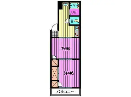 チェリーハウス大宮(2K/2階)の間取り写真