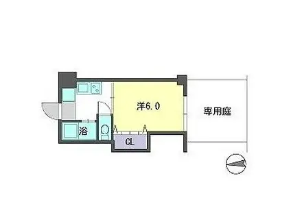 メゾン・ド・ウエスト(1K/1階)の間取り写真