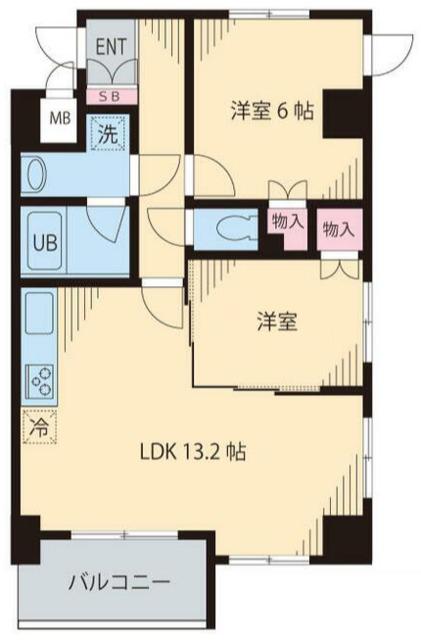 インペリアル パーク I(2LDK/5階)の間取り写真