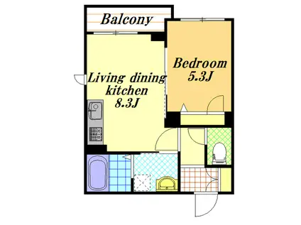 ラウェル(1LDK/3階)の間取り写真
