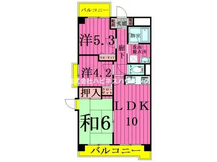 INSURANCEBLDG.Vフ(3LDK/8階)の間取り写真