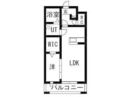 LUXE DE MINE(1LDK/3階)の間取り写真