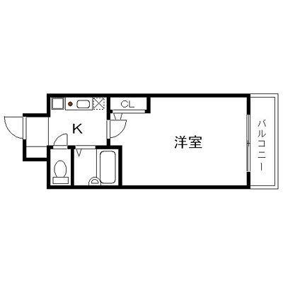 エスリード梅田東(1K/6階)の間取り写真