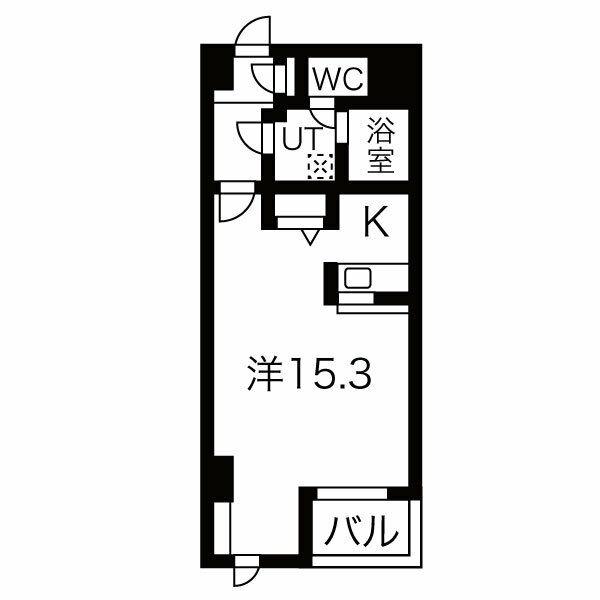 グランシャリオ(ワンルーム/3階)の間取り写真