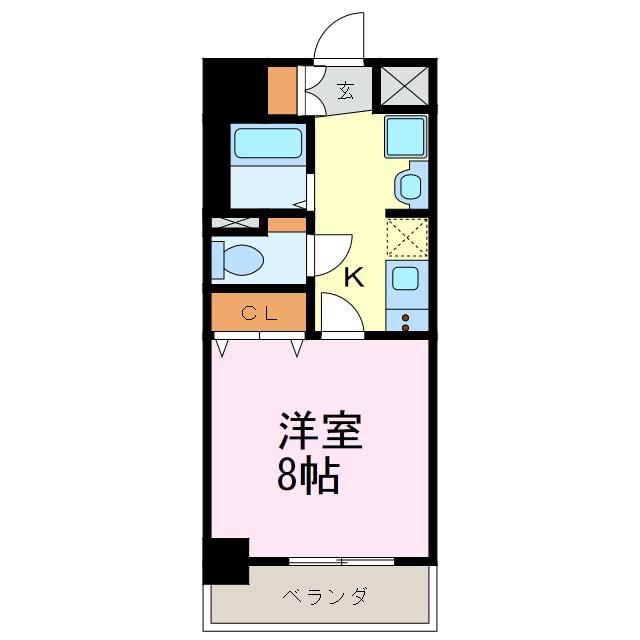 テルミオ常滑(1K/7階)の間取り写真