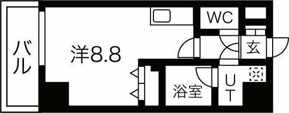シェモア大須(ワンルーム/8階)の間取り写真