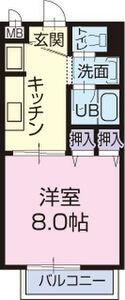 SURPLUS ONE 伊藤(1K/1階)の間取り写真