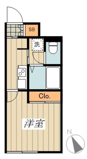 レオネクスト岩澤(1K/2階)の間取り写真