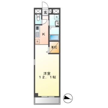 丸の内エンブルコート(1K/8階)の間取り写真