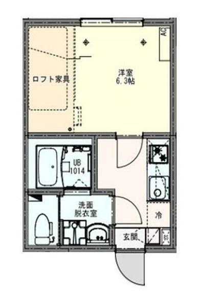 KLEIS岩槻II(1K/1階)の間取り写真