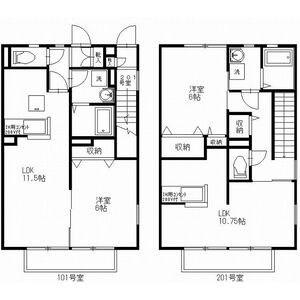エレガンス・クラシオン(1LDK/2階)の間取り写真