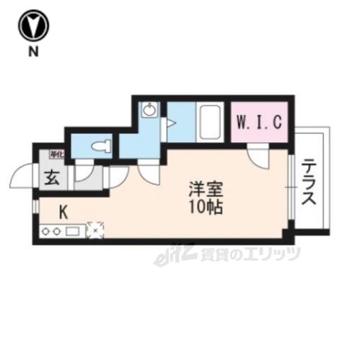 グランシャリオ(ワンルーム/1階)の間取り写真