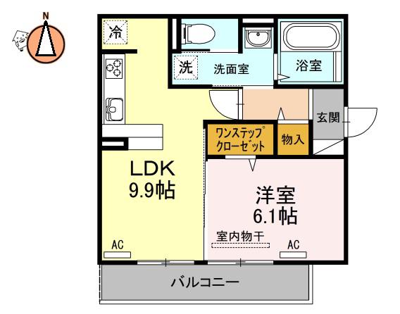 セジュールエム(1LDK/1階)の間取り写真