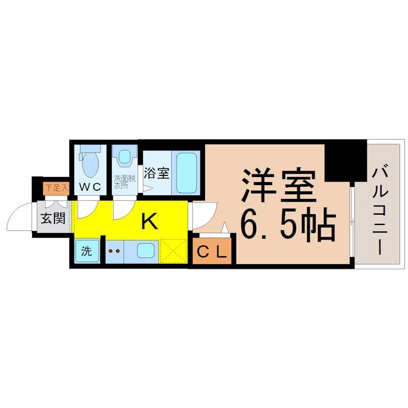 プレサンス新栄ユリシス(1K/5階)の間取り写真