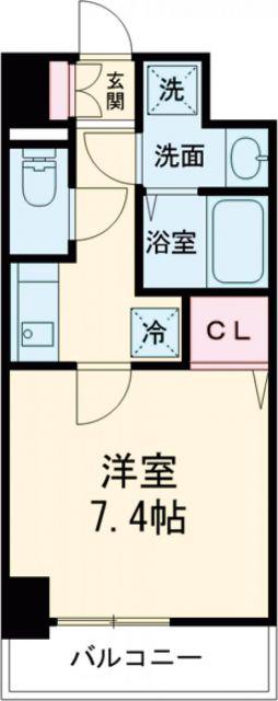 LEGESTA兵庫リバージュ(1K/7階)の間取り写真