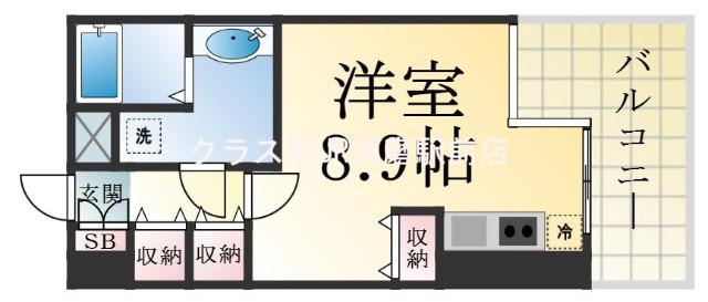 ソフィットクラブ(ワンルーム/6階)の間取り写真