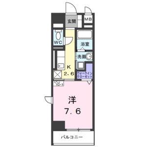 ホワイトメゾン新栄(1K/6階)の間取り写真