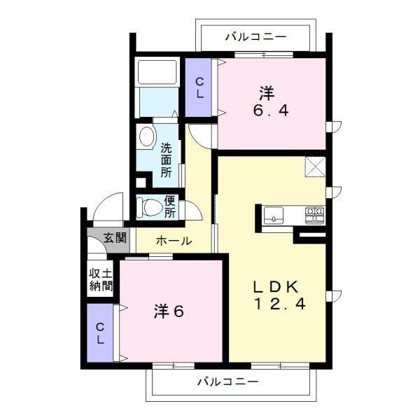 シャーメゾン シャローズ(2LDK/3階)の間取り写真