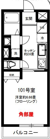目白台パーク(ワンルーム/3階)の間取り写真