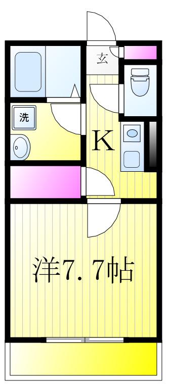 CEREZO五香(1K/2階)の間取り写真