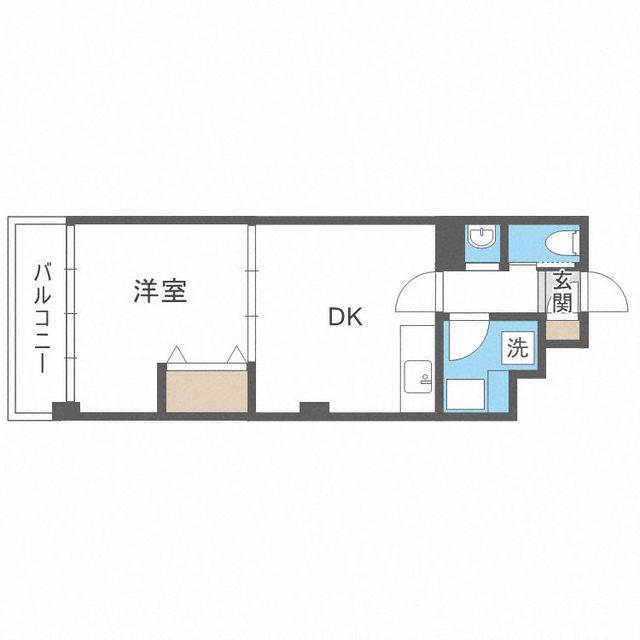 高橋ビル(1LDK/2階)の間取り写真
