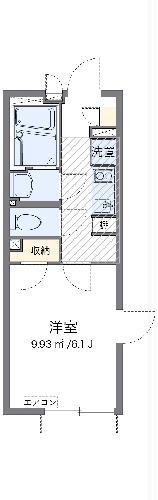 クレイノフェリス東四つ木(1K/1階)の間取り写真