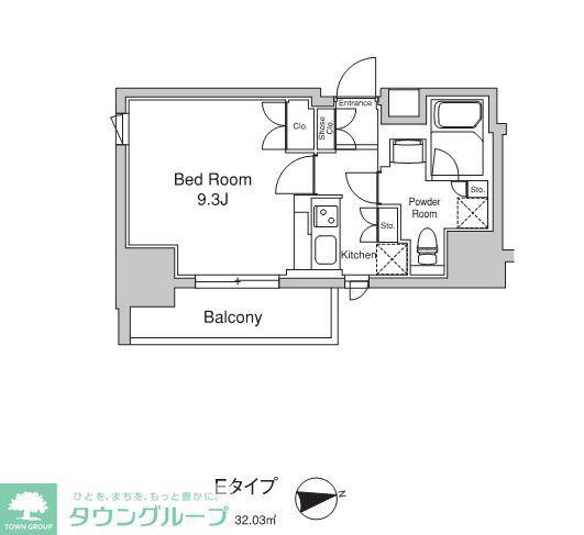 プラウドフラット浅草駒形(1K/6階)の間取り写真