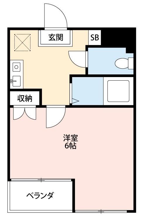 レイクトップ鶴川(1K/1階)の間取り写真
