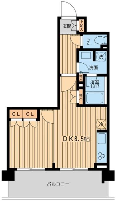 BLESS上池袋(1DK/4階)の間取り写真