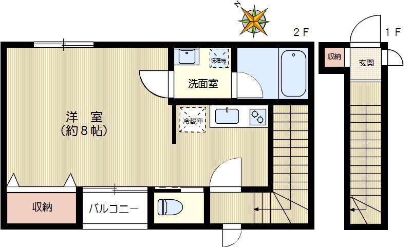 BRAVOVILLA(1K/1階)の間取り写真