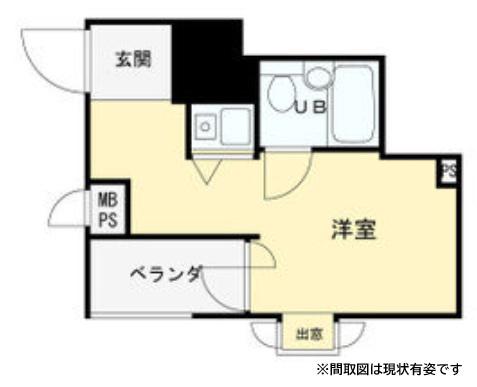 ライオンズマンション神戸(1K/7階)の間取り写真