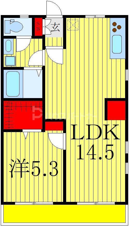 アネックス鈴木(1LDK/2階)の間取り写真
