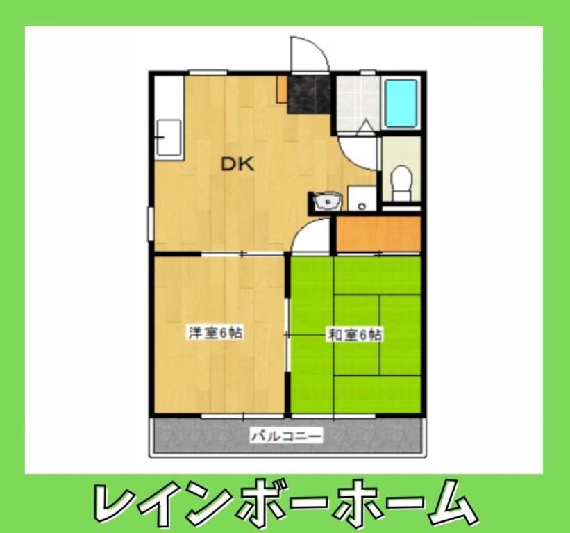 LA LUCE(2DK/2階)の間取り写真