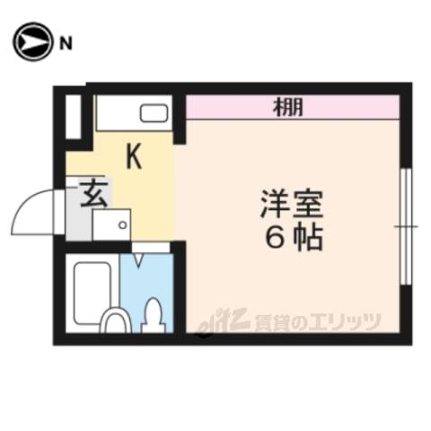 リーフジャルダン牧野駅前(ワンルーム/3階)の間取り写真