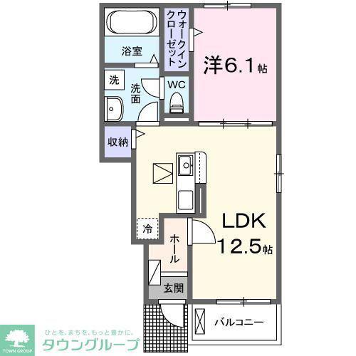 MIYANOMAE554(1LDK/1階)の間取り写真