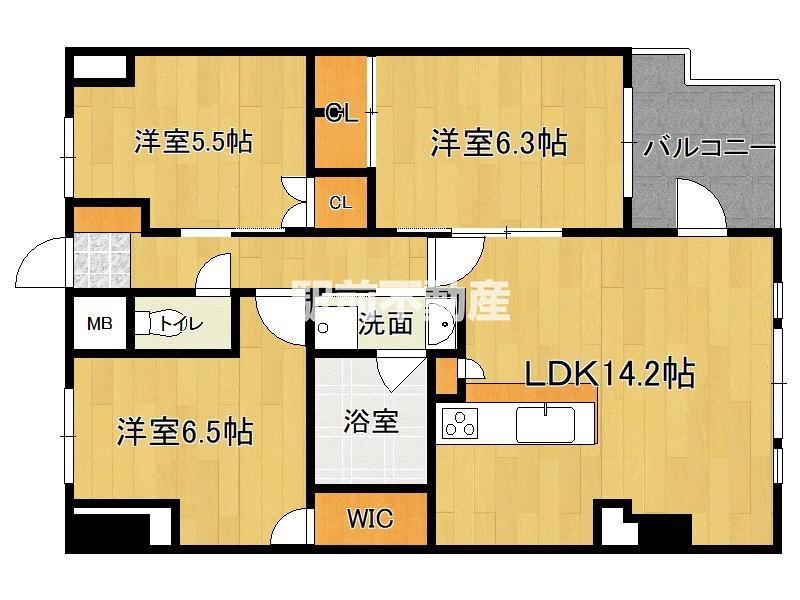 S-RESIDENCE伊都ATTIRAN(3LDK/9階)の間取り写真