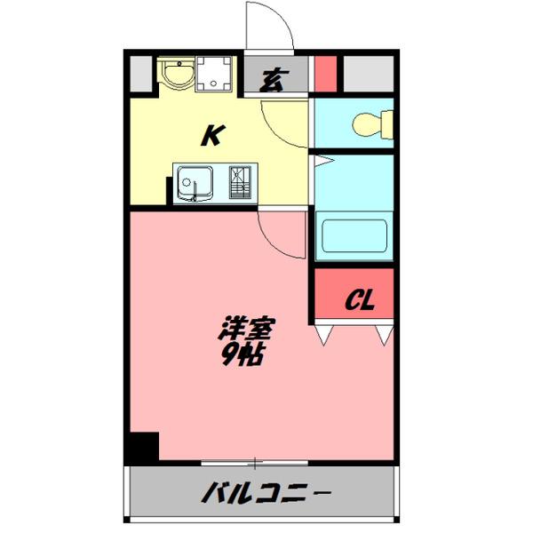 ネクスプロス大和田(1K/2階)の間取り写真