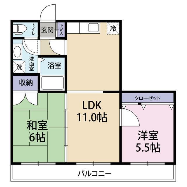 グレイスハイム(3DK/2階)の間取り写真