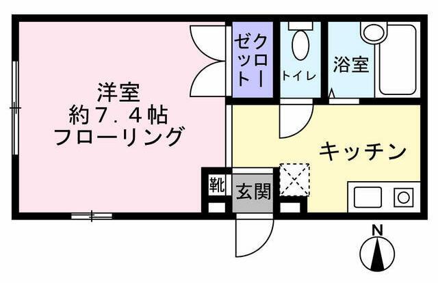 野瀬の家(1K/1階)の間取り写真