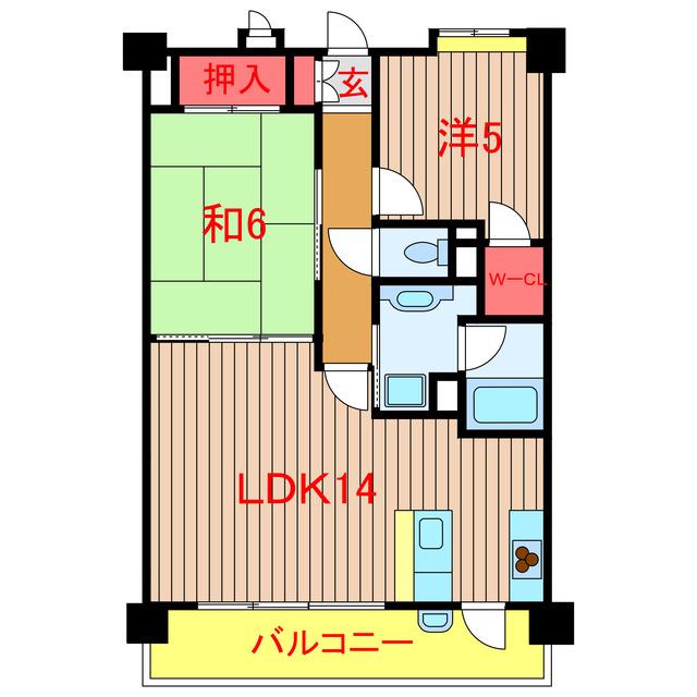 ラ・フォレ23(2LDK/6階)の間取り写真